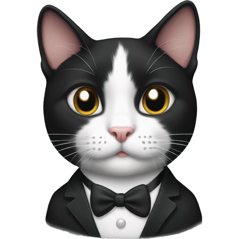 Tuxedo cat emoji