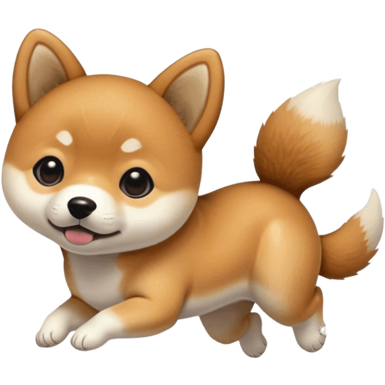 The baby shiba dog are diving emoji