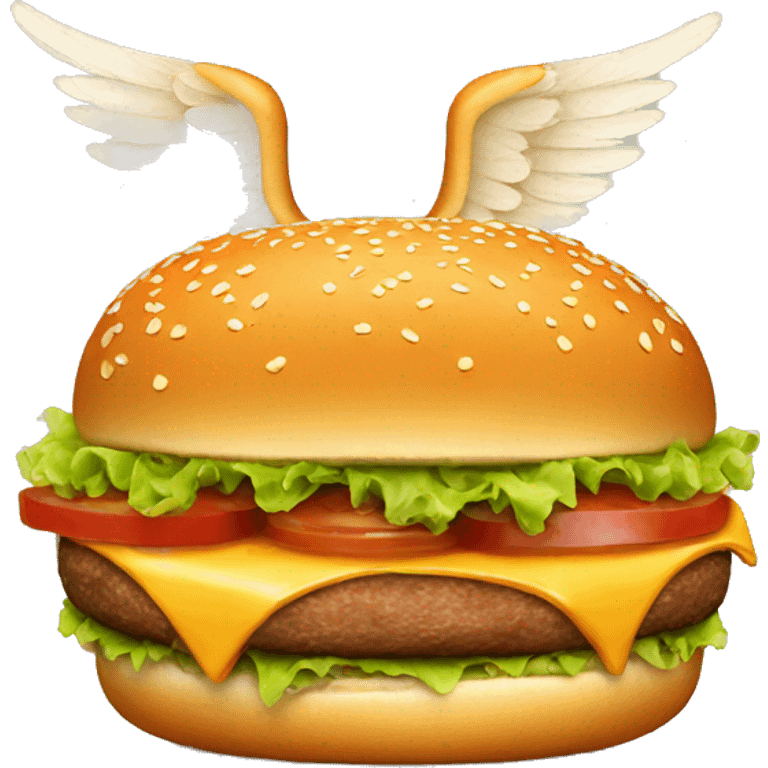 Burger with wings emoji