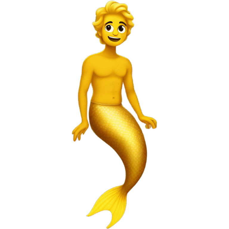 Tan Jewish merman with yellow mermaid tail emoji