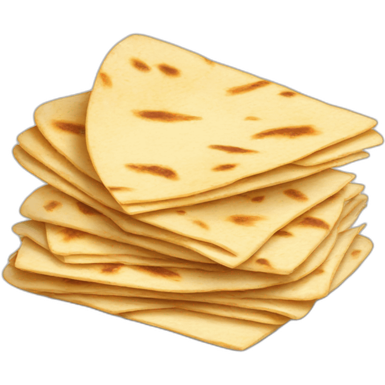 Small Stack of tortillas with some grill marks emoji