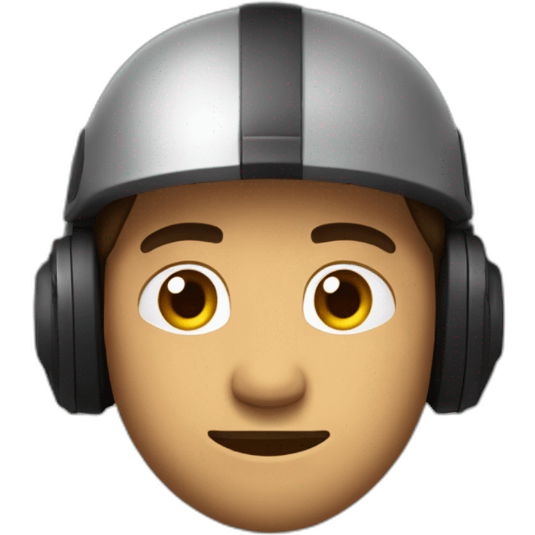 homme brun dégradé avec casque gaming emoji