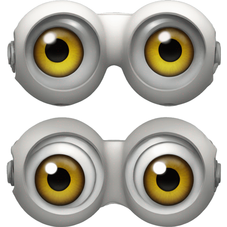 two robot eyes emoji