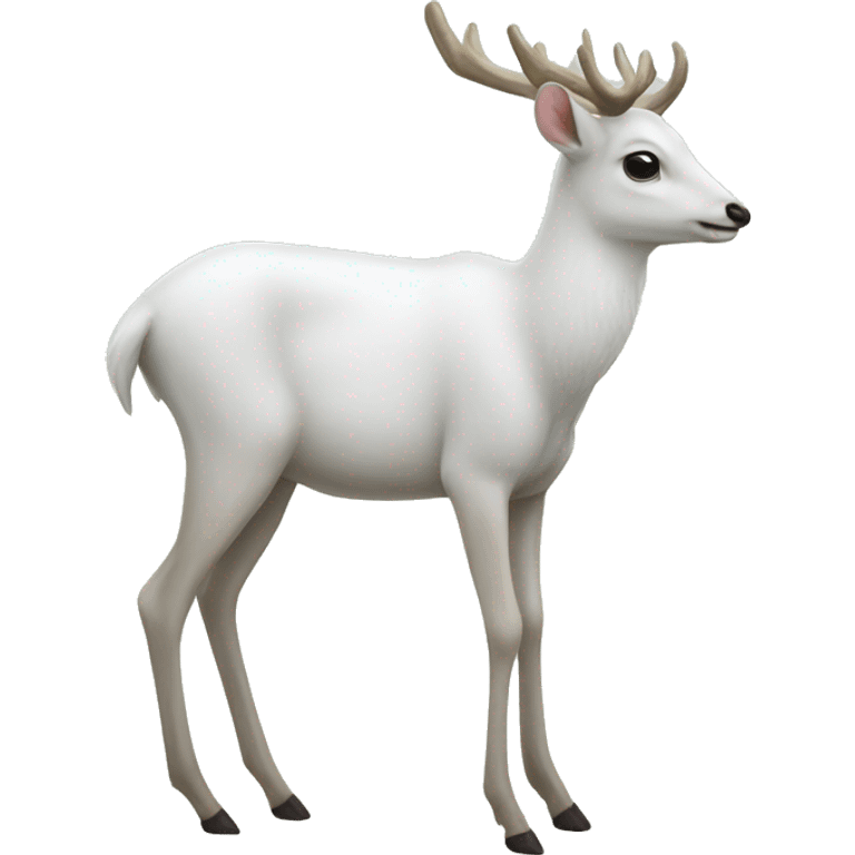 A white tropical deer emoji