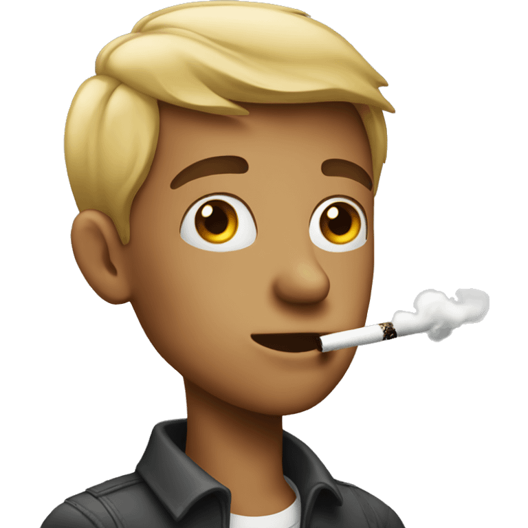 young Man smoking  emoji