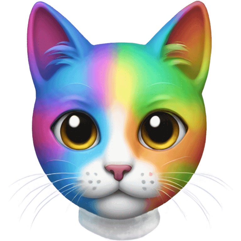 Rainbow cat emoji