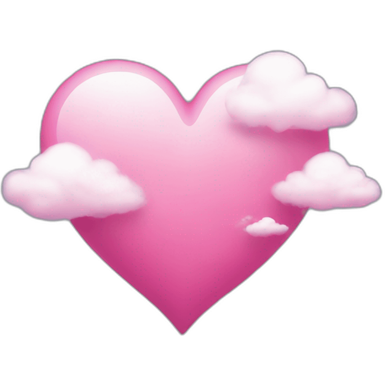 pink heart + cloud emoji