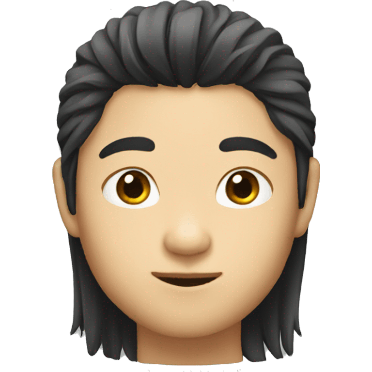 long hair asian boy  emoji