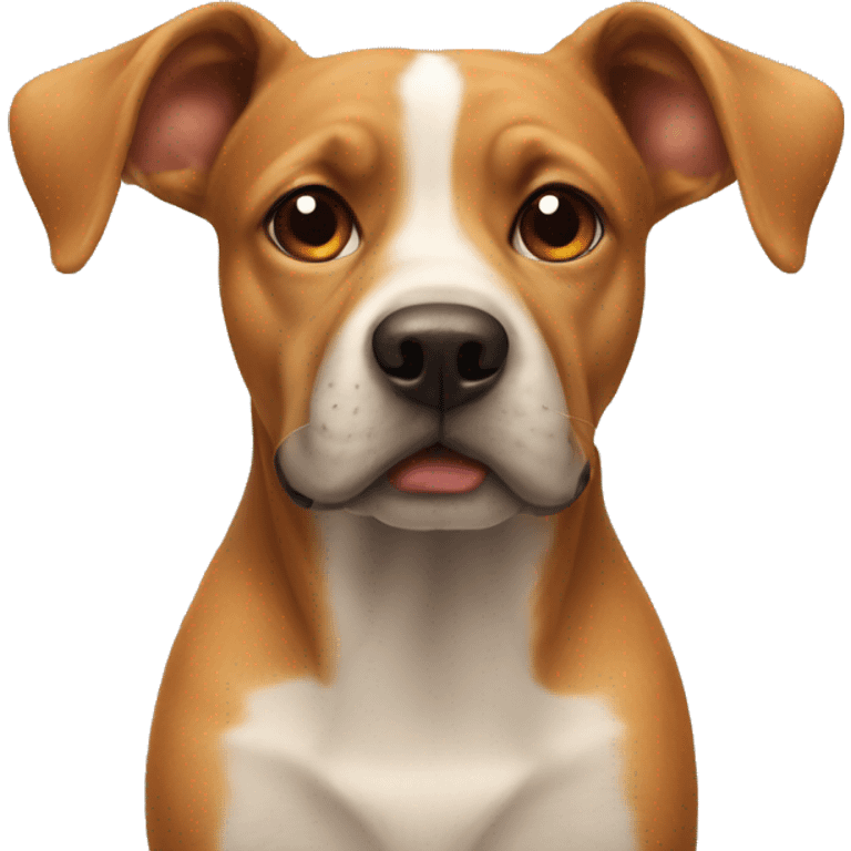 A dog with a bug nose and a ear is Like a Coffee emoji