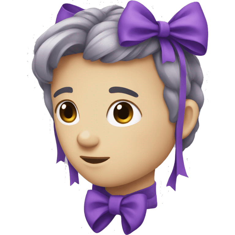 Purple bow  emoji