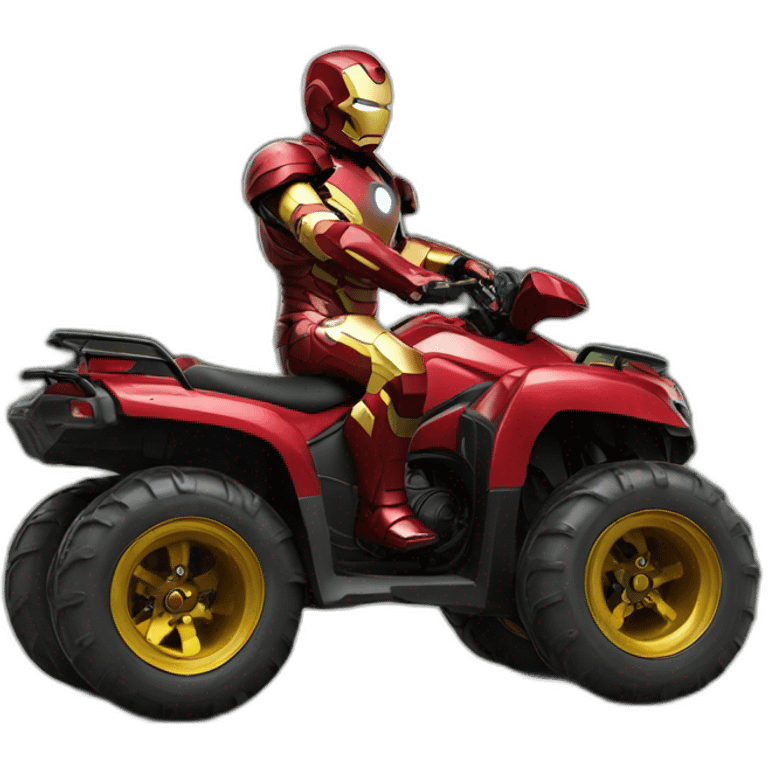 Iron Man sur un quad emoji