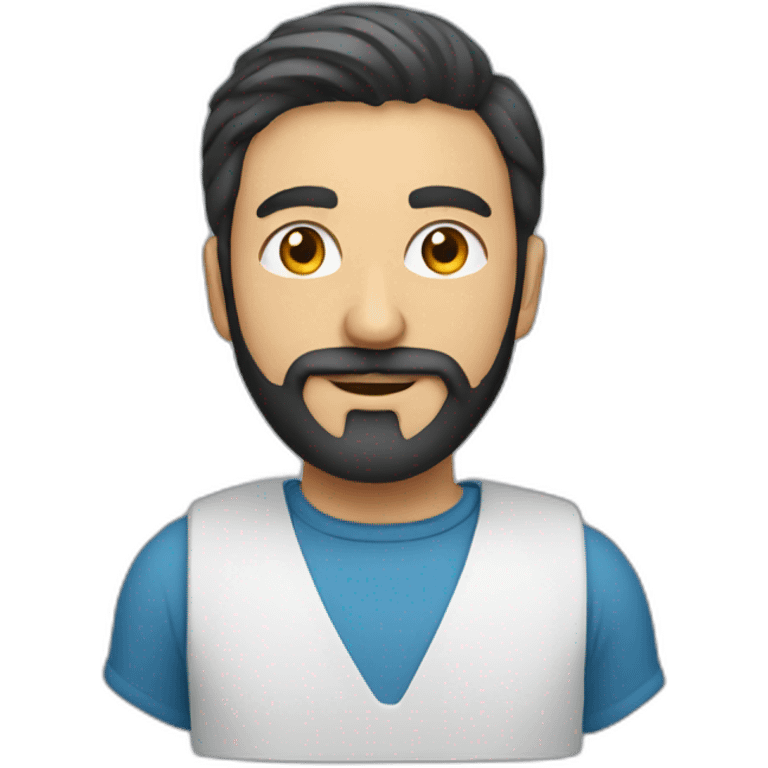 Turkish guy with a beard working in tech with ai emoji