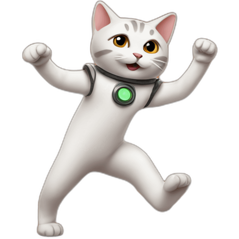 A cat dancing on mars emoji