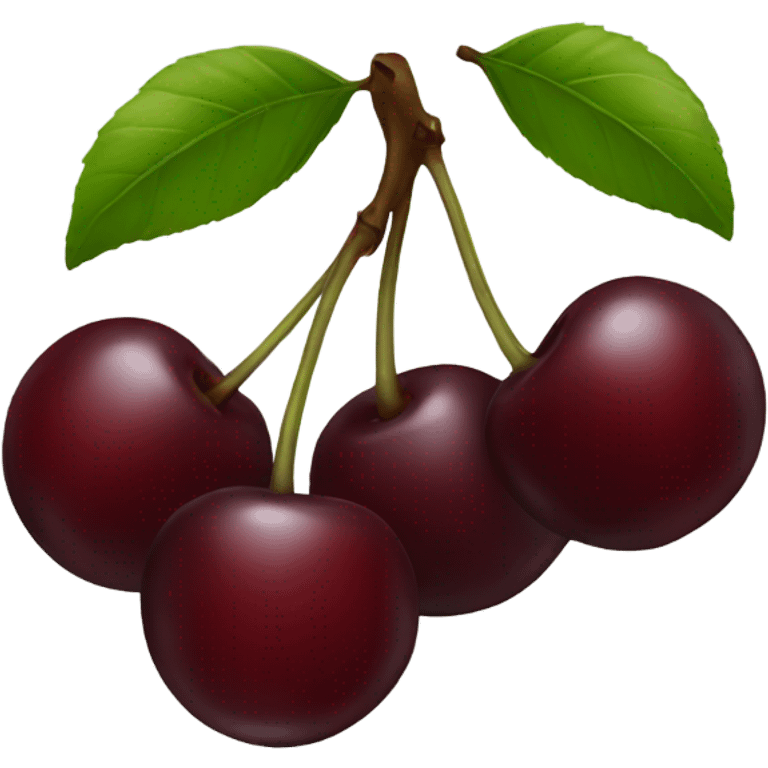 Dark red cherries emoji