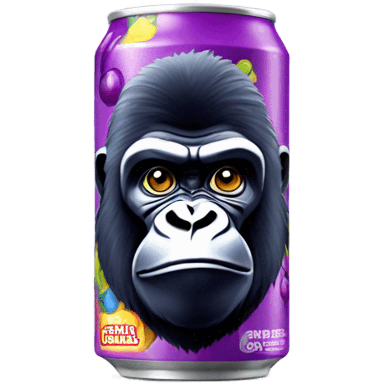 Gorillas grape Energy Drink can emoji