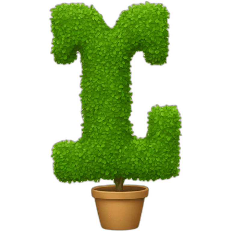 letter w like a topiary emoji