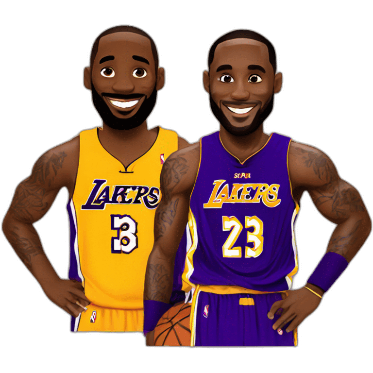 Kobe Bryant et LeBron James emoji