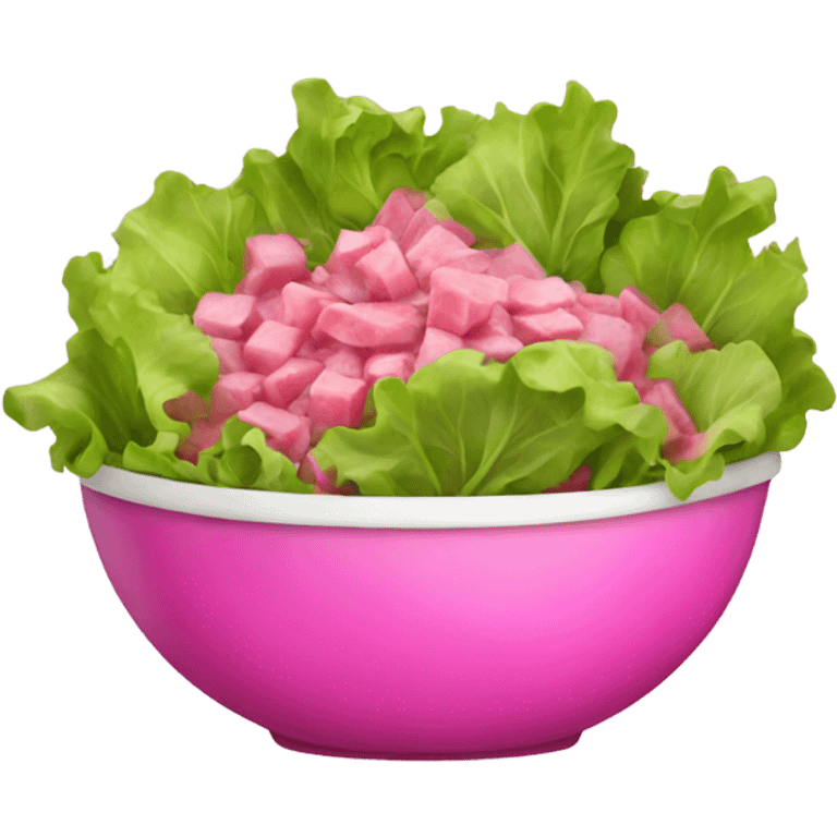 Pink salad emoji