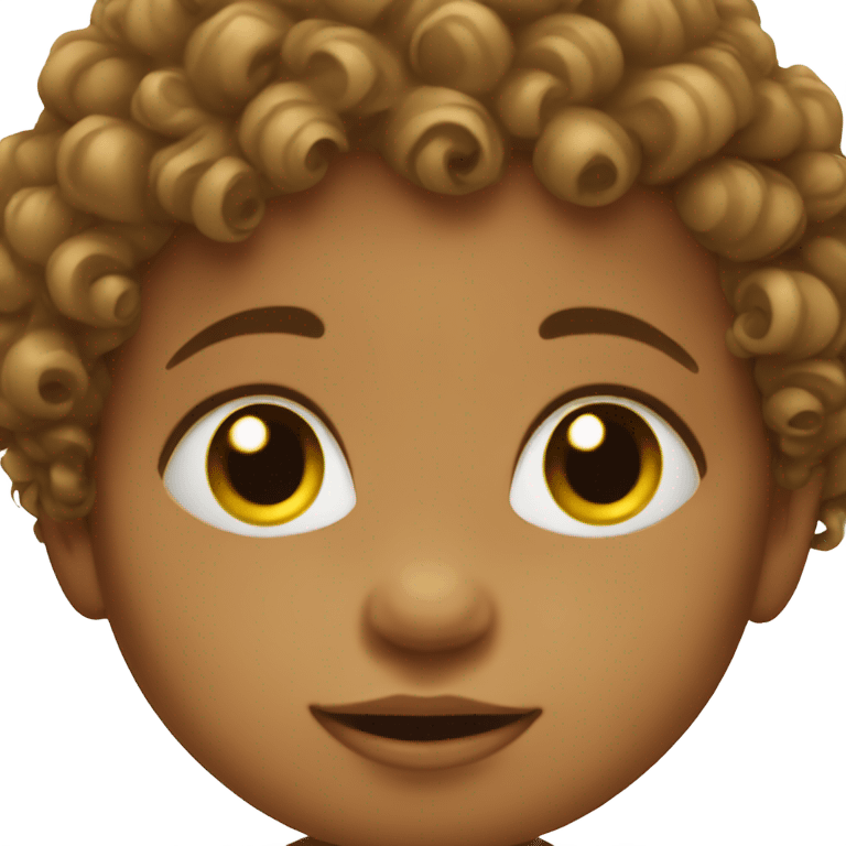 Baby with curly hair emoji