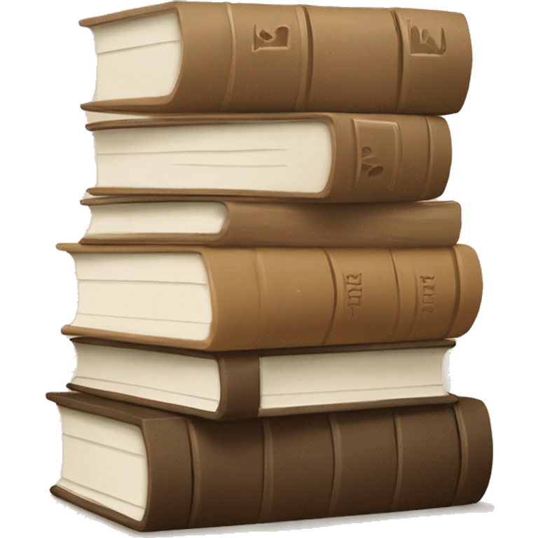 a beige stack of books emoji