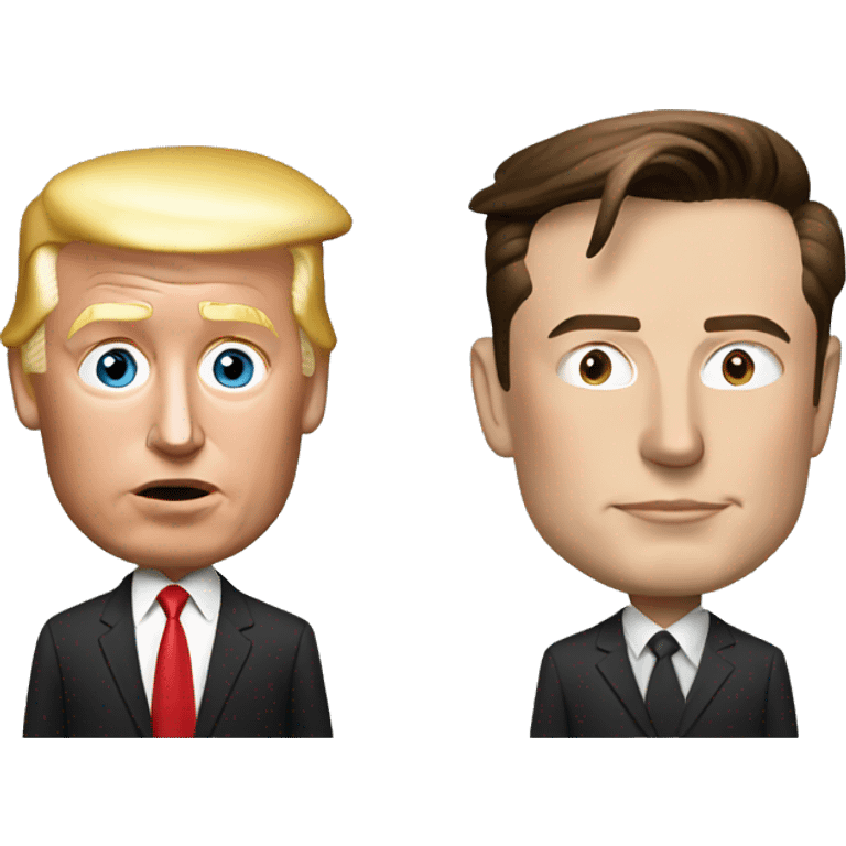 elon musk with Trump emoji