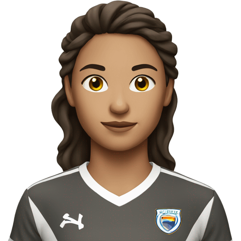 brunette soccer player  emoji