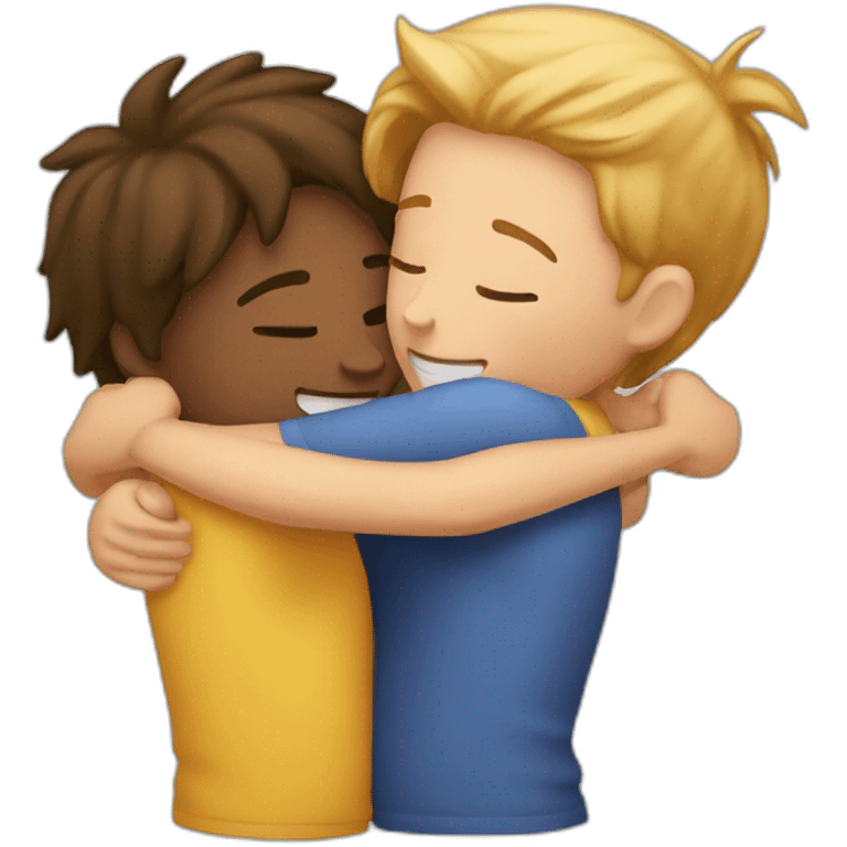 2 friends are hugging emoji