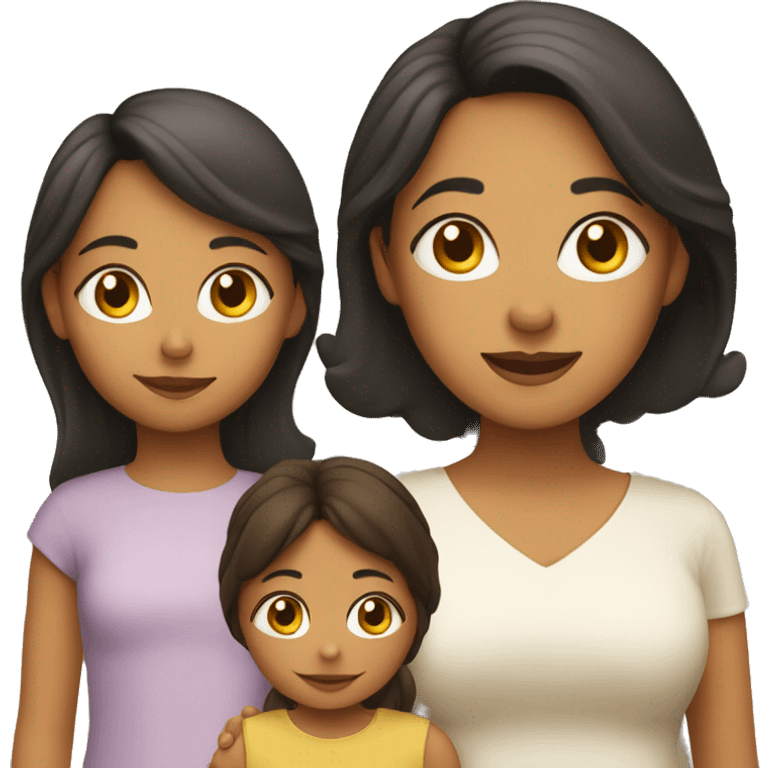 hispanic mother and daughter emoji