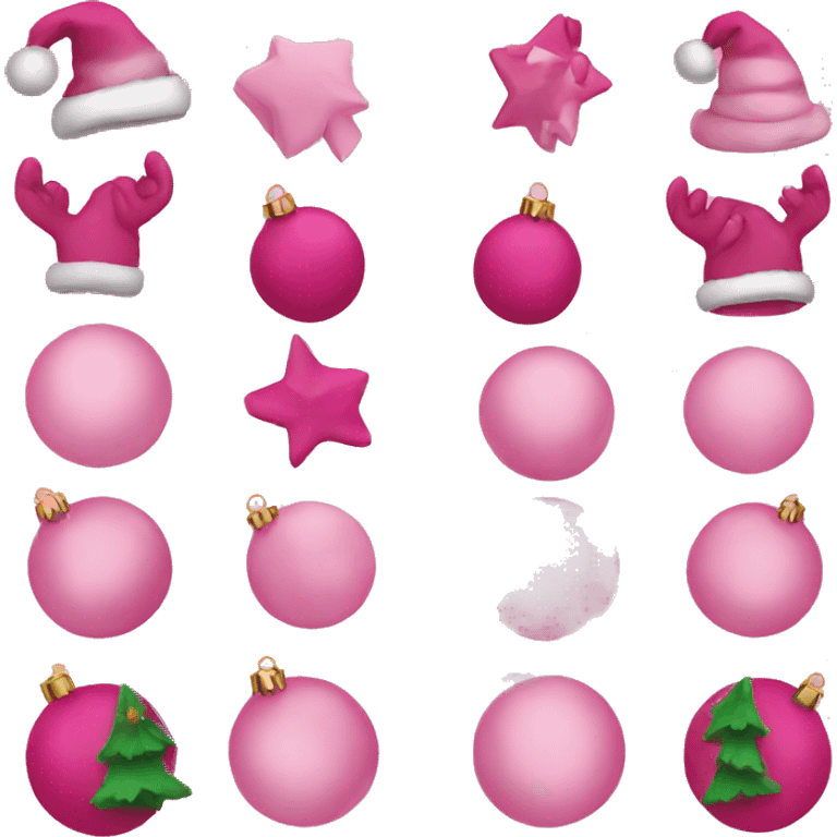 Pink Christmas emoji