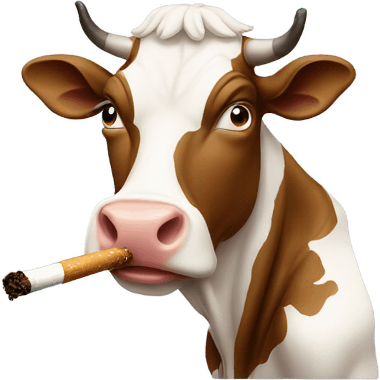 cow smoking  emoji