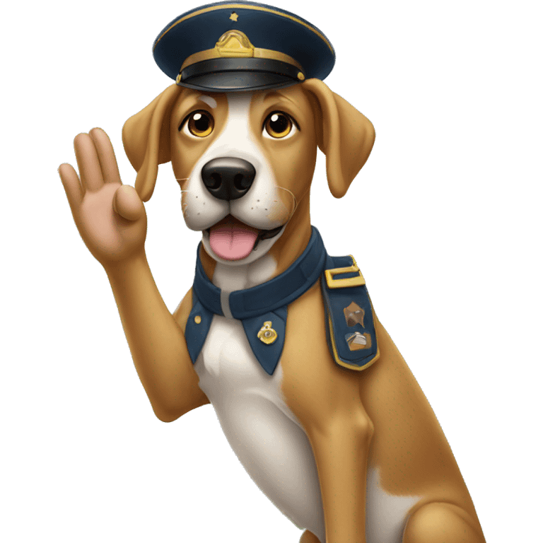 saluting dog emoji