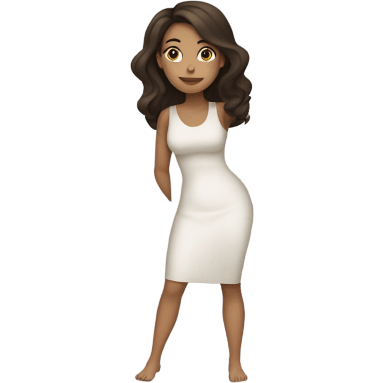 Girl with hour glass figure brunette latina emoji