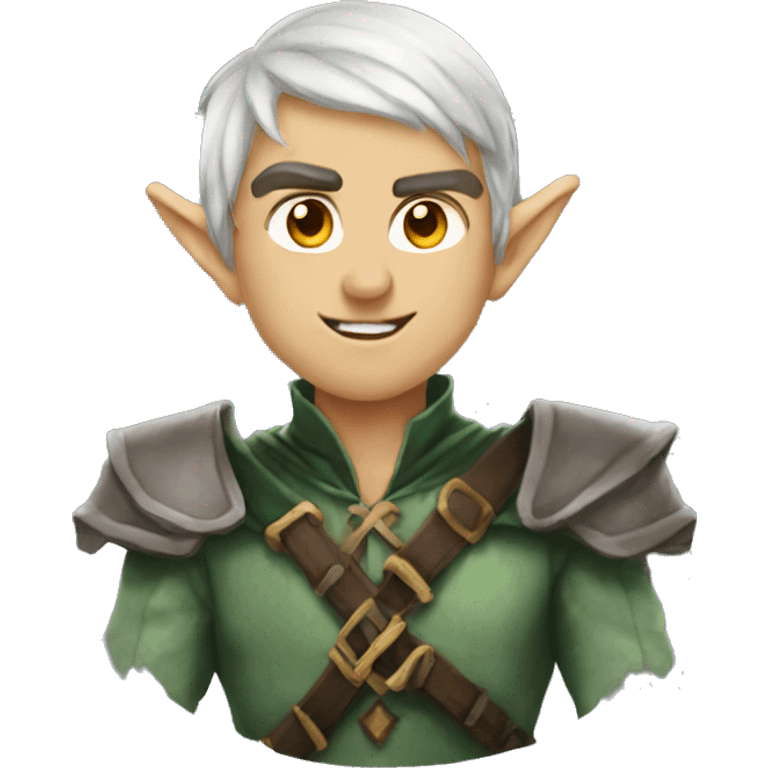 rogue male elf fantasy emoji