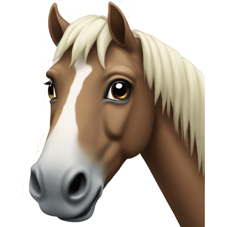 A horse with 8 legs emoji