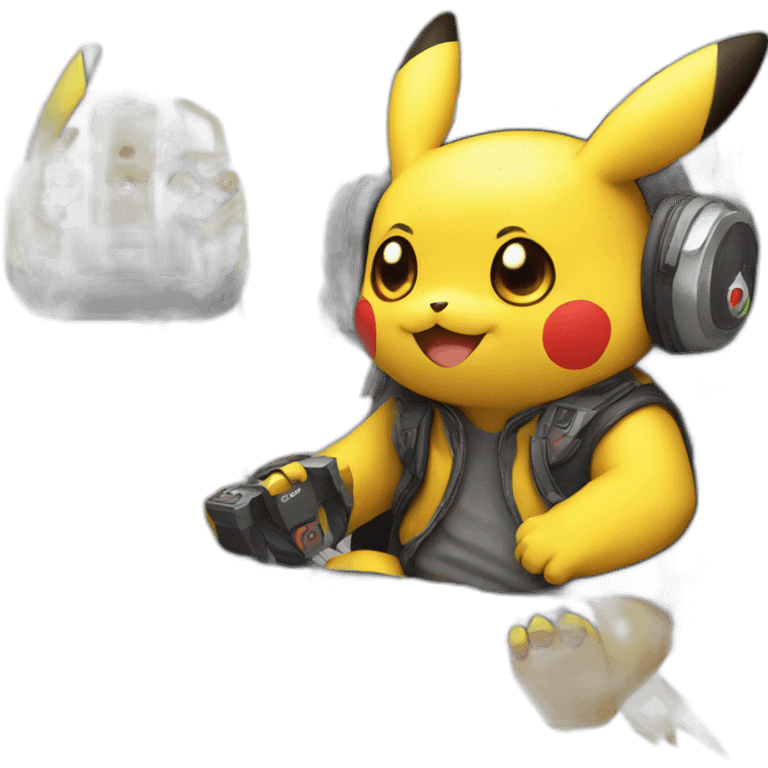 Pikachu gamer emoji