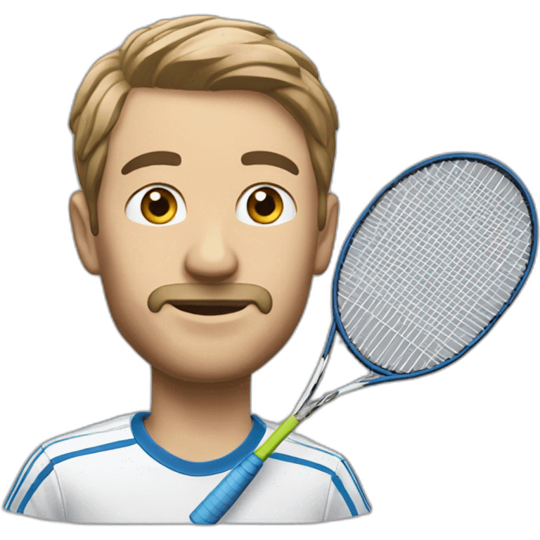 François civil with a badminton  emoji