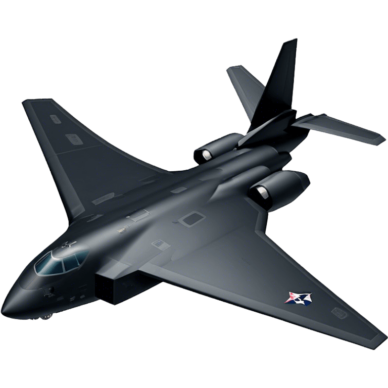 Military Bomber - B-2 Spirit - Northrop Grumman (Model Year: 2021) (Iconic colour: Stealth black) emoji