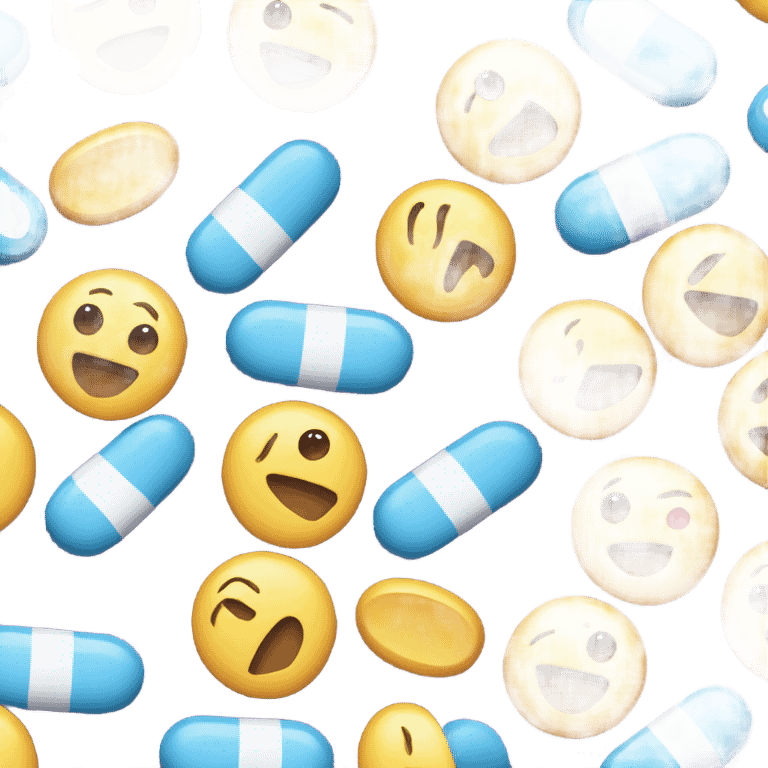 Cute Zoloft pills emoji