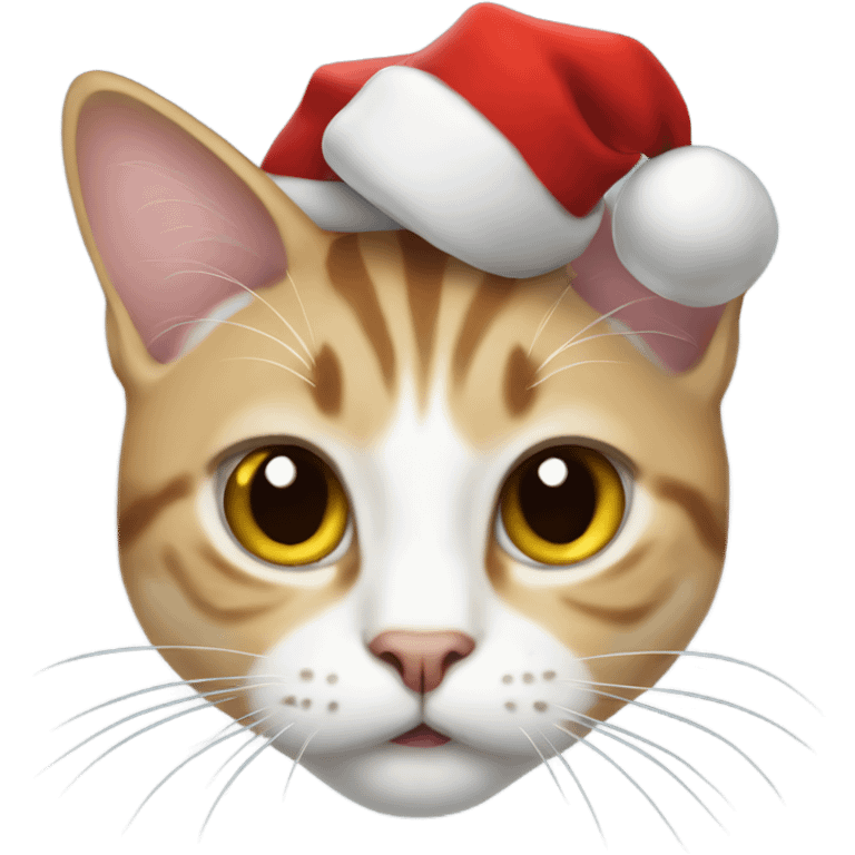 Cat as santa close  emoji