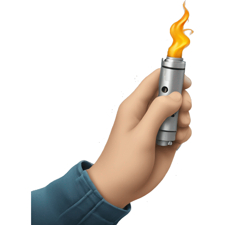 Hand with vape emoji