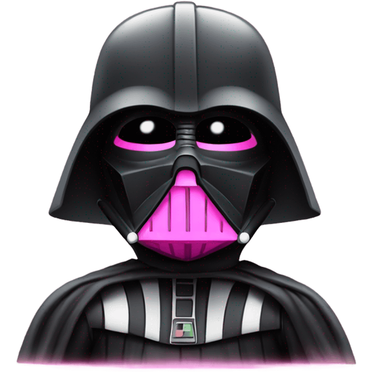 pink darth vader doing force with hand emoji