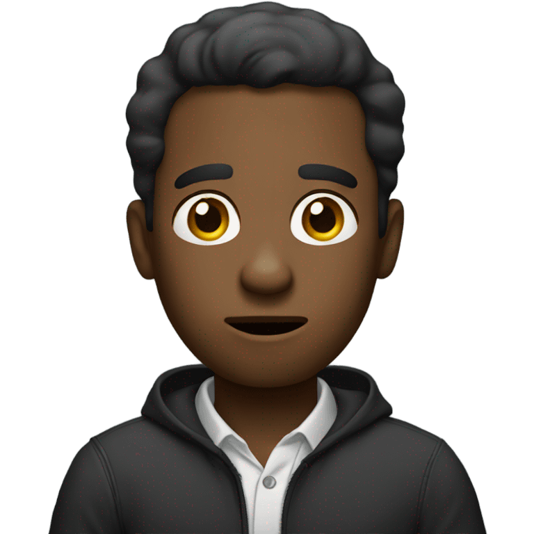 Confused black man emoji