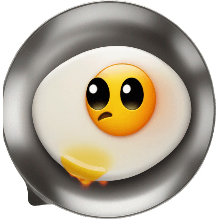 Burnt egg in pan emoji