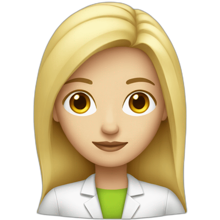 Blonde Female data scientist emoji