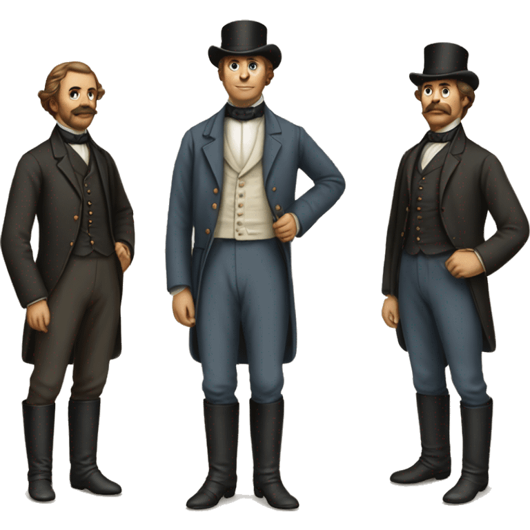 1860s men standing white emoji