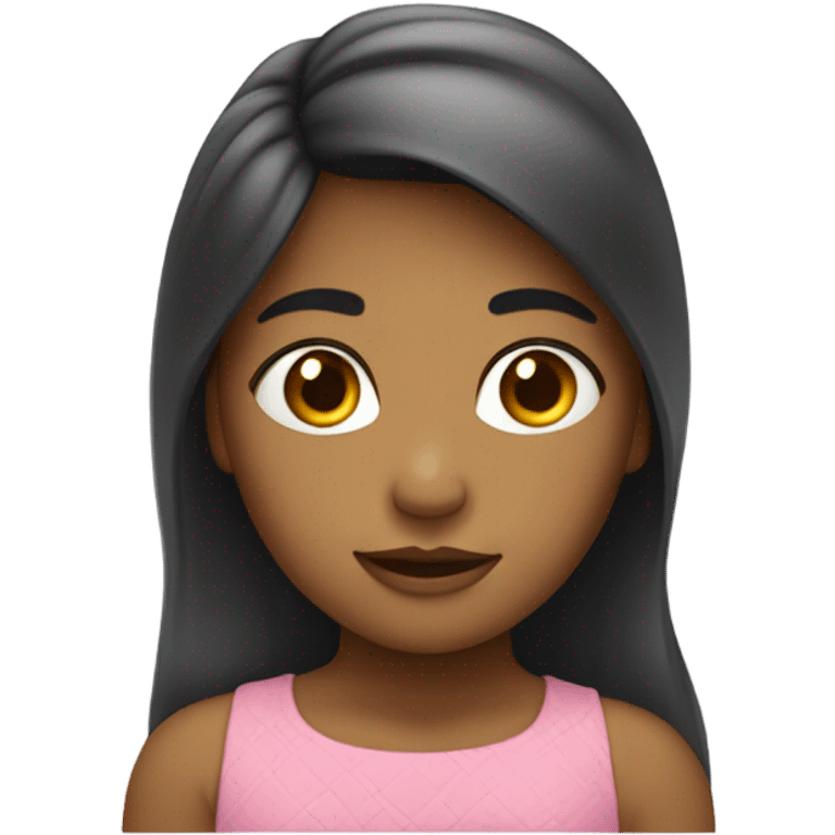 Niña con pelo lacio emoji