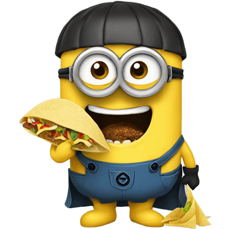 Minion eating a taco  emoji