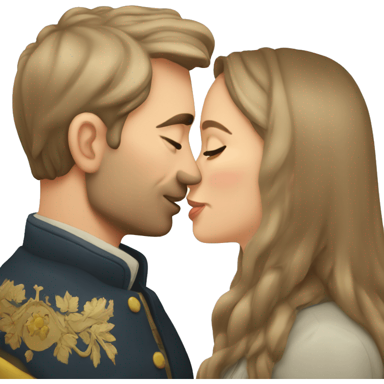 English man kissing Russian girl  emoji