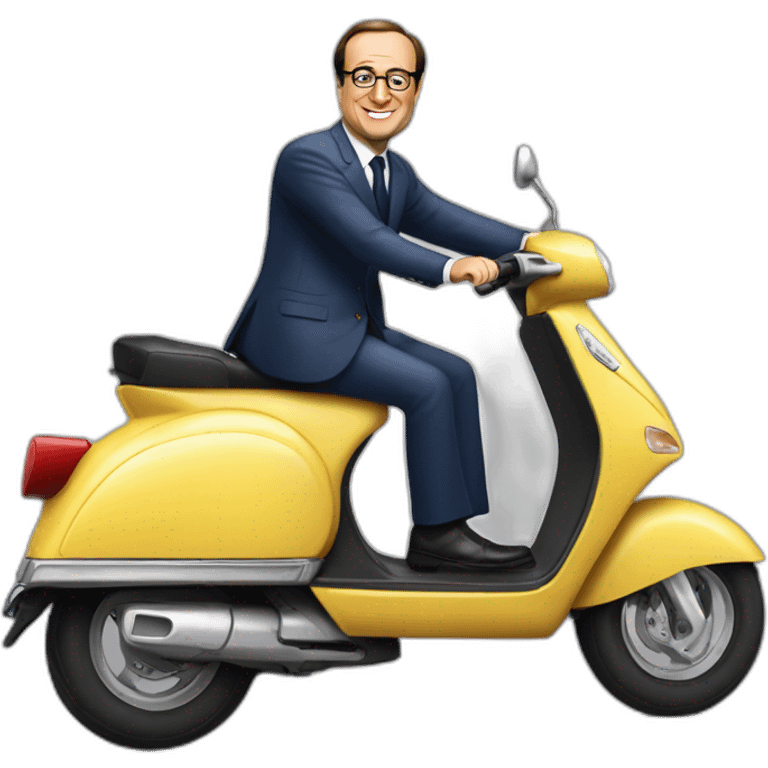 françois hollande sur un scooter emoji