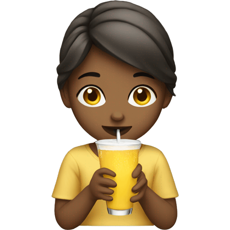  girl drinking emoji